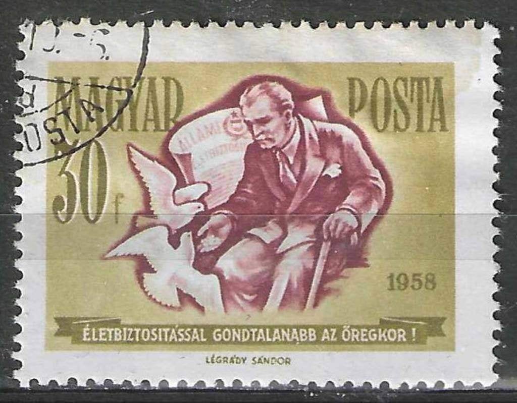 Hongarije 1958 - Yvert 1238 - Leren sparen - 30 fi. (ST), Postzegels en Munten, Verzenden, Gestempeld