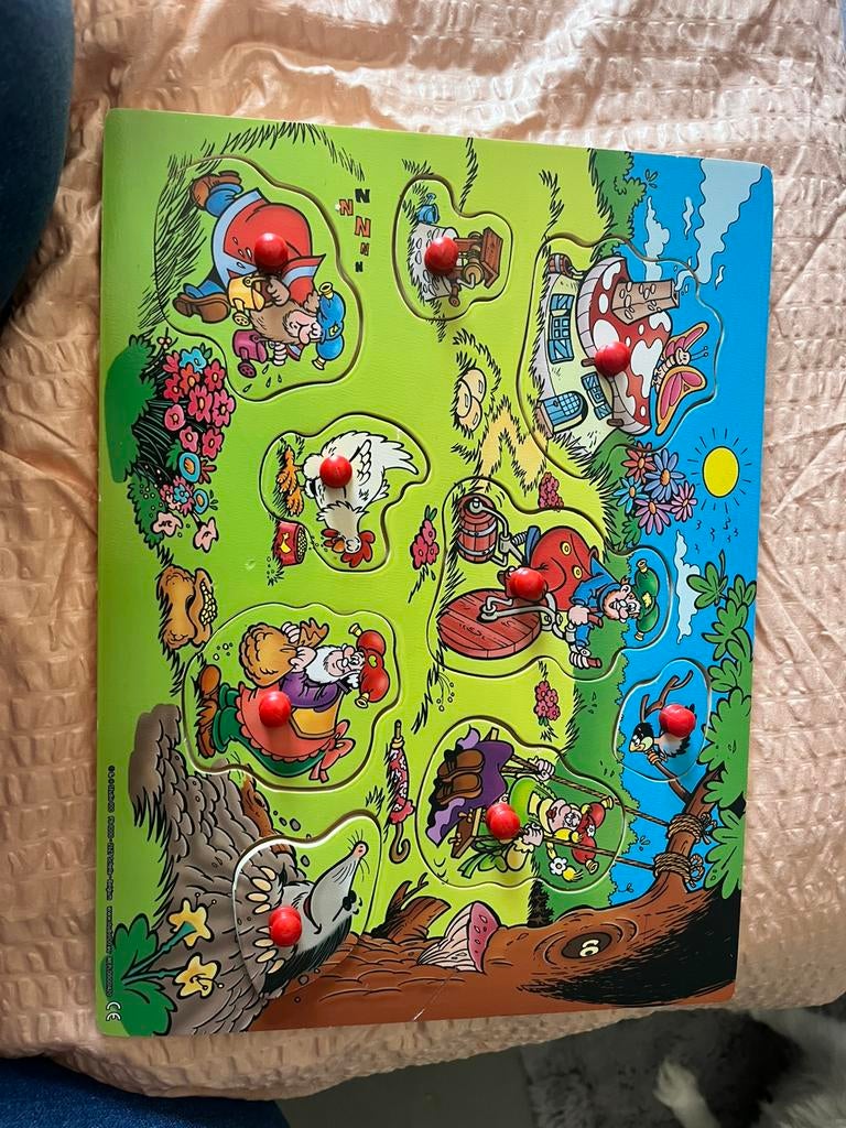 Plop houten puzzel, Ophalen