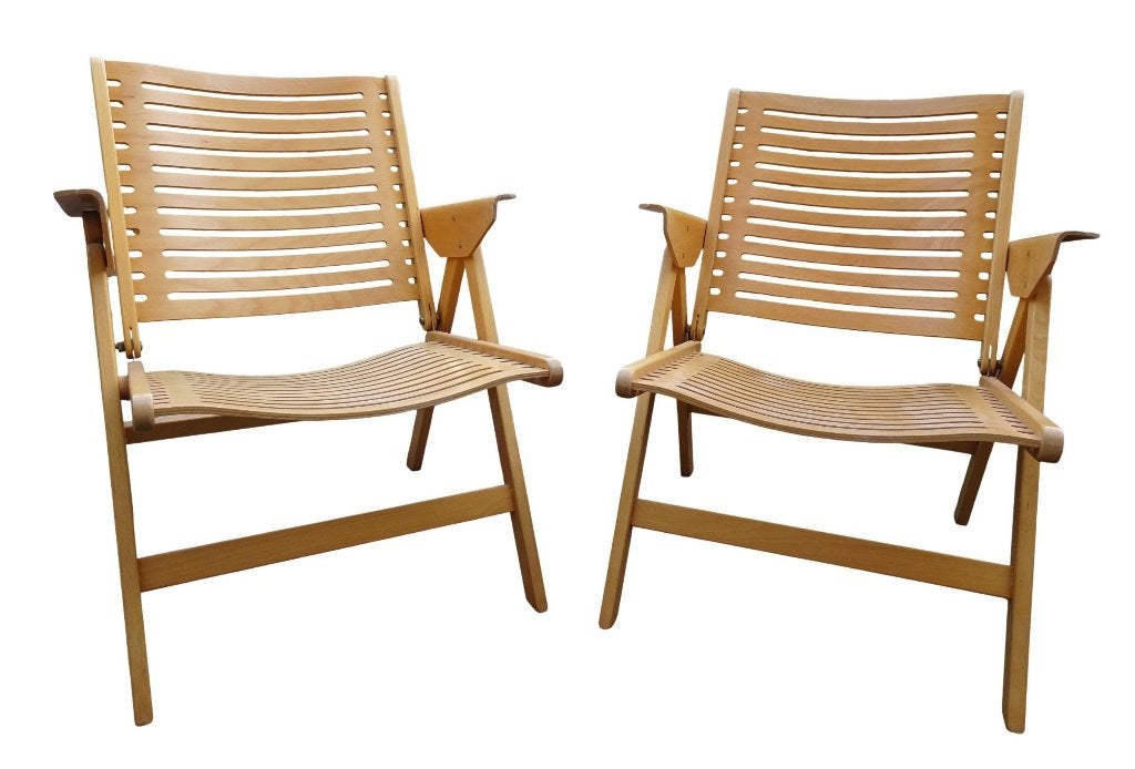 Veilinghuis Oranje - 2 chaises Rex Niko Kralj Stol Kamnik, Maison & Meubles, Chaises, Retro Vintage Design, Deux, Enlèvement, Utilisé