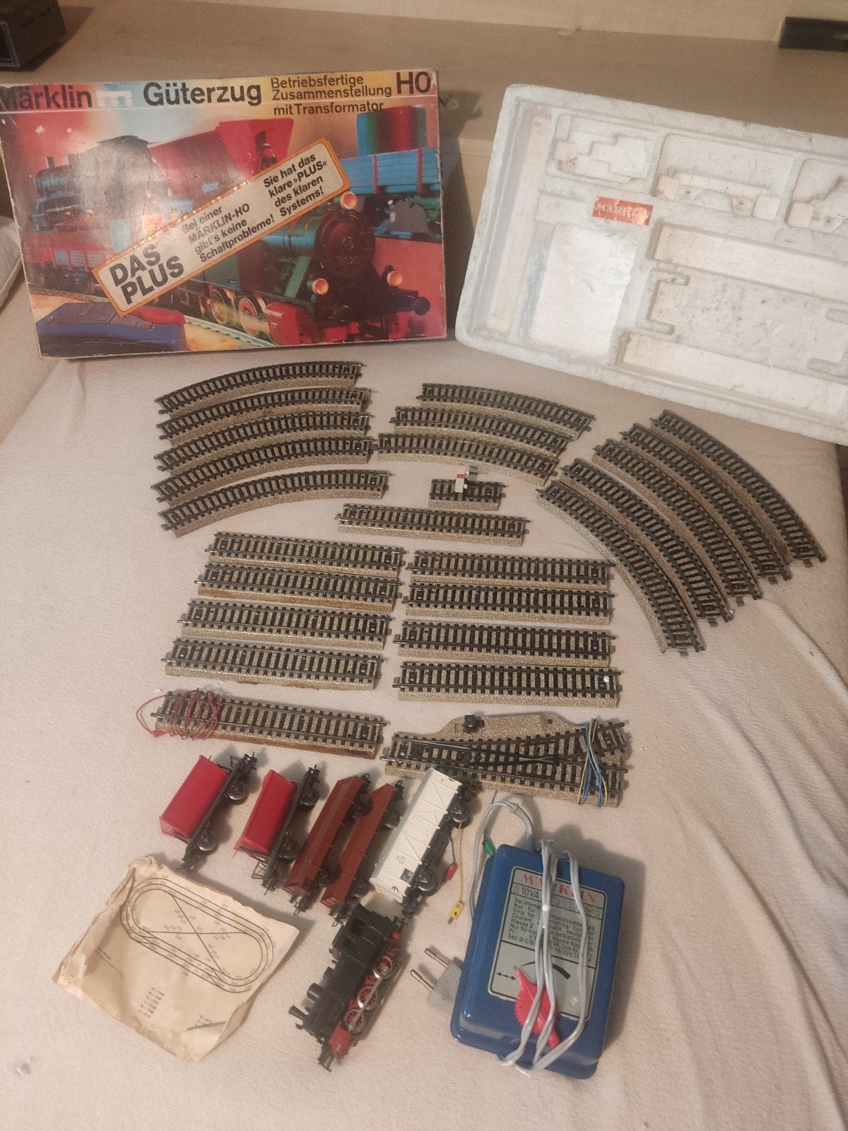 Märklin goederentrein met transformator (2940,2942,2943), Ophalen, Locomotief, Märklin