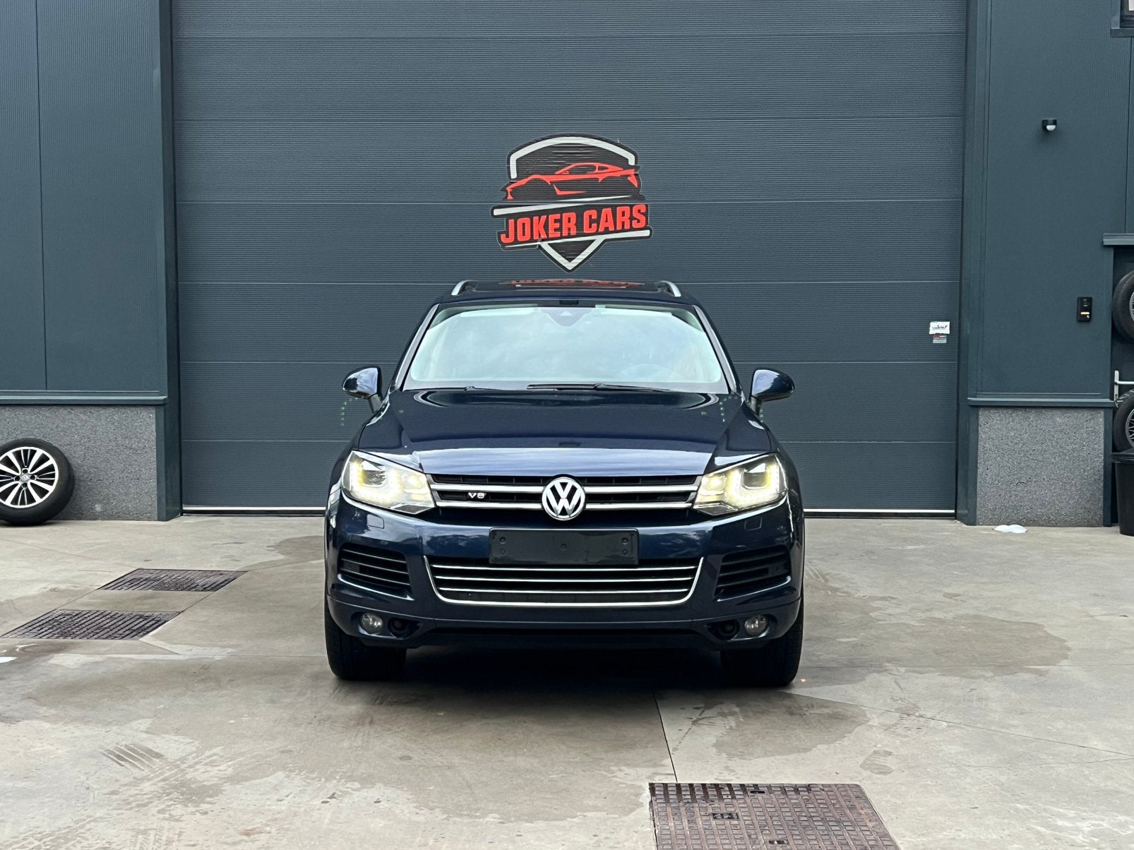VW Touareg 4.2 TDi V8 340 lichte vrachtwagen van 3500 kg, Automaat, Blauw, Leder, Bedrijf