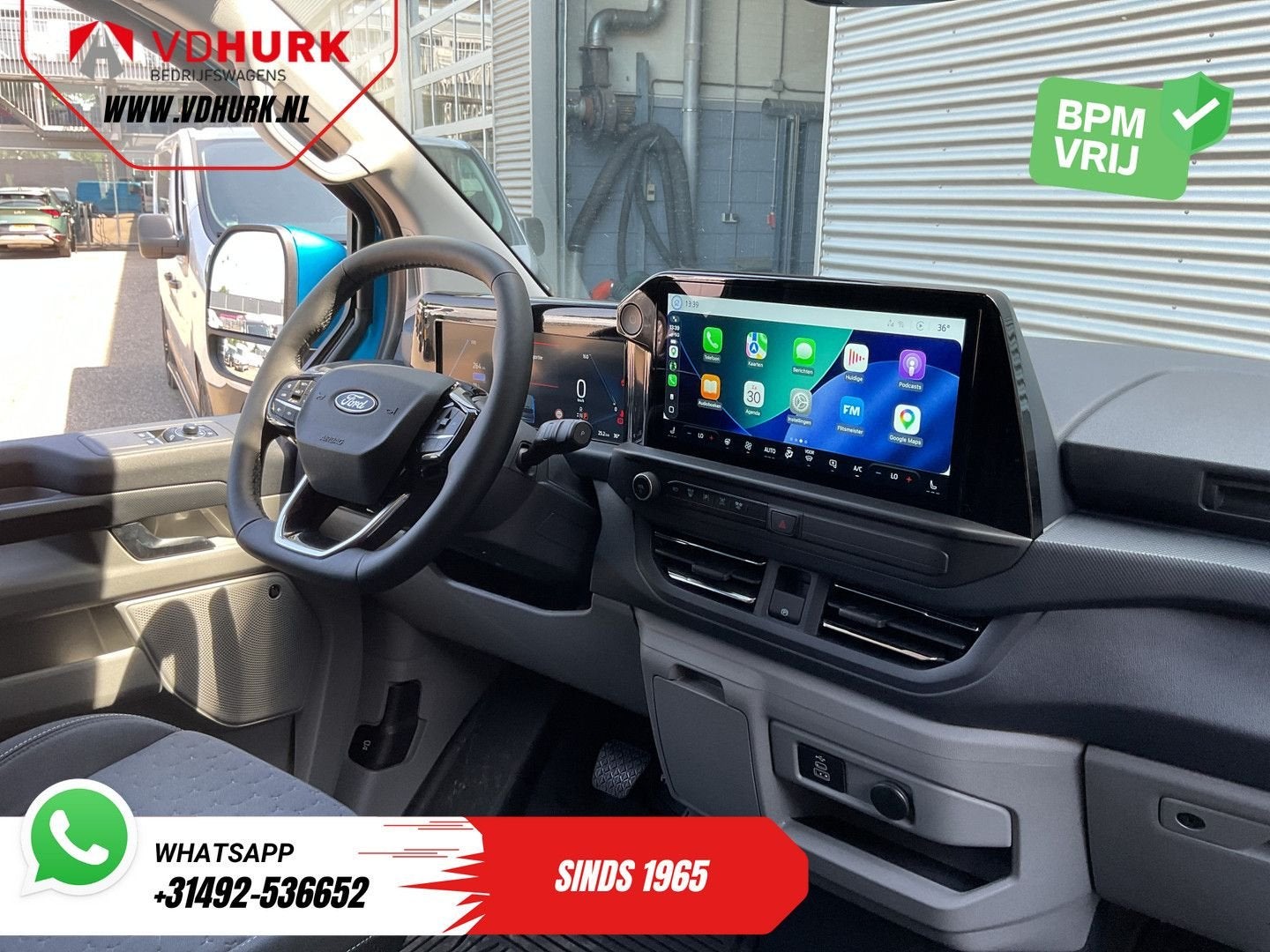 Ford E-Transit Custom 218 pk 330 km WLTP L2 Limited B&O/ Ada, Auto's, Automaat, Blauw, Ford, Te koop