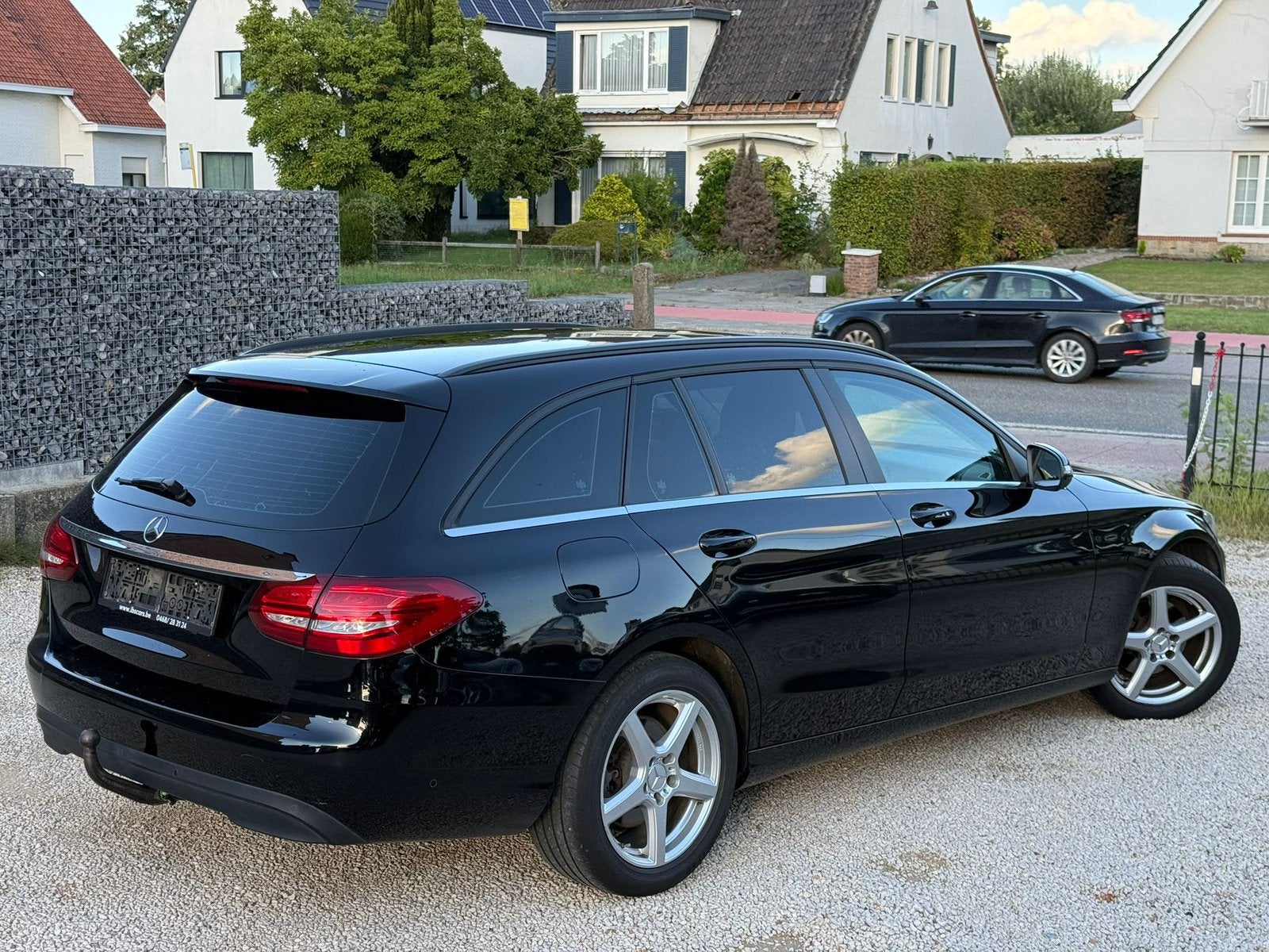 Mercedes C200d Break Automaat | Dealer Onderhouden | Navi, Auto's, Dealer onderhouden, 1800 kg, 4 cilinders, Zwart