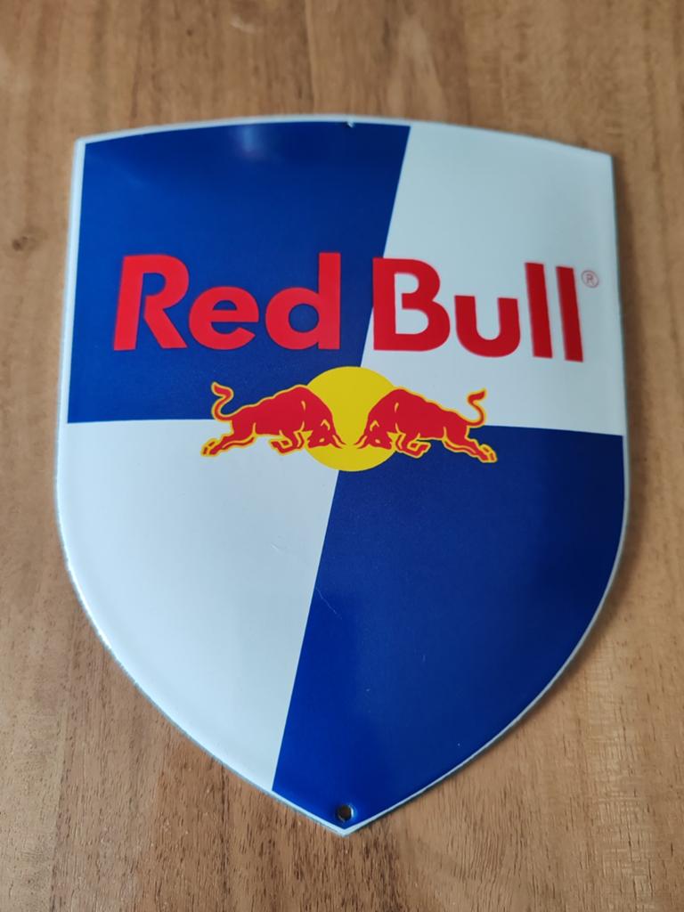 Emaille bord van Red Bull, Verzamelen, Merken en Reclamevoorwerpen, Ophalen of Verzenden, Zo goed als nieuw, Reclamebord