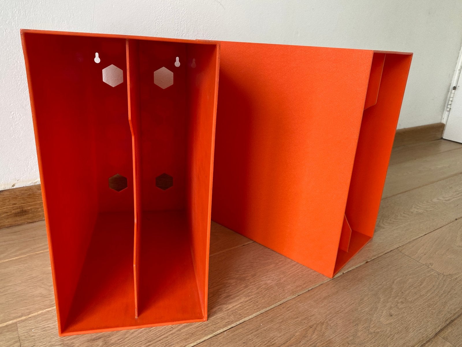 bacs à disques orange vintage pour vinyles LP, Enlèvement ou Envoi, Utilisé, Seventies