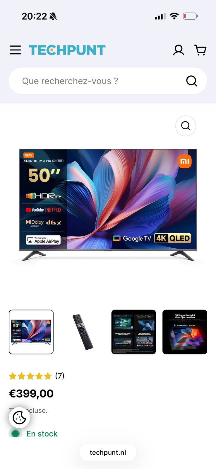 Smart tv xiaomi 50 pouces, Enlèvement ou Envoi, Comme neuf