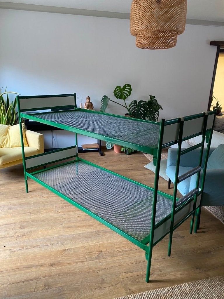 Vintage stapelbed Auping 80x190, Ophalen, Gebruikt, Stapelbed