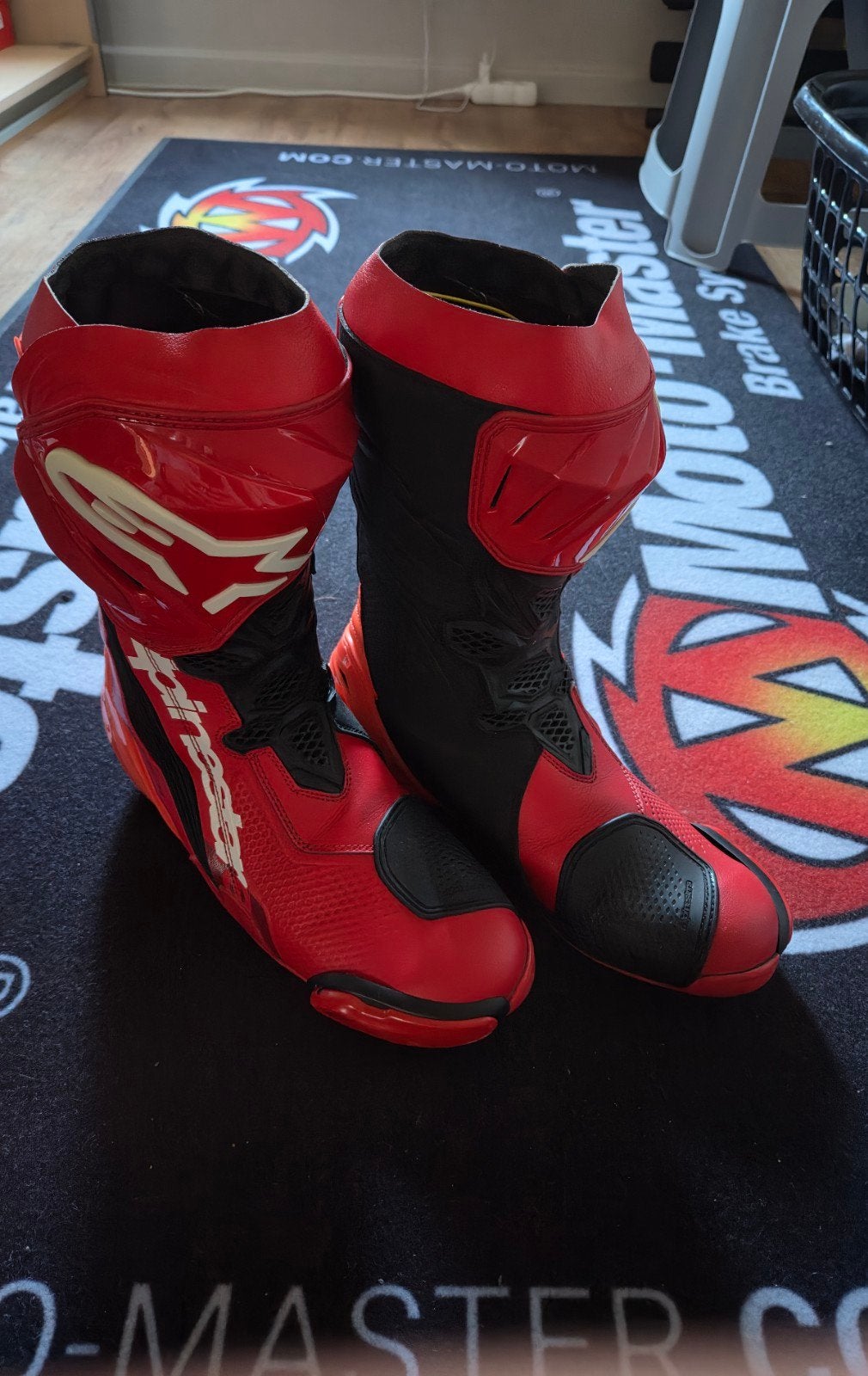 ALPINESTARS Supertech R Boots Helder Rood-Rood Fluo maat 44, Seconde main, Alpinestars, Hommes, Bottes