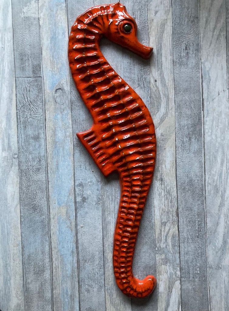 Zeepaardje, keramiek , sanchez 58cm, Antiek en Kunst, Ophalen