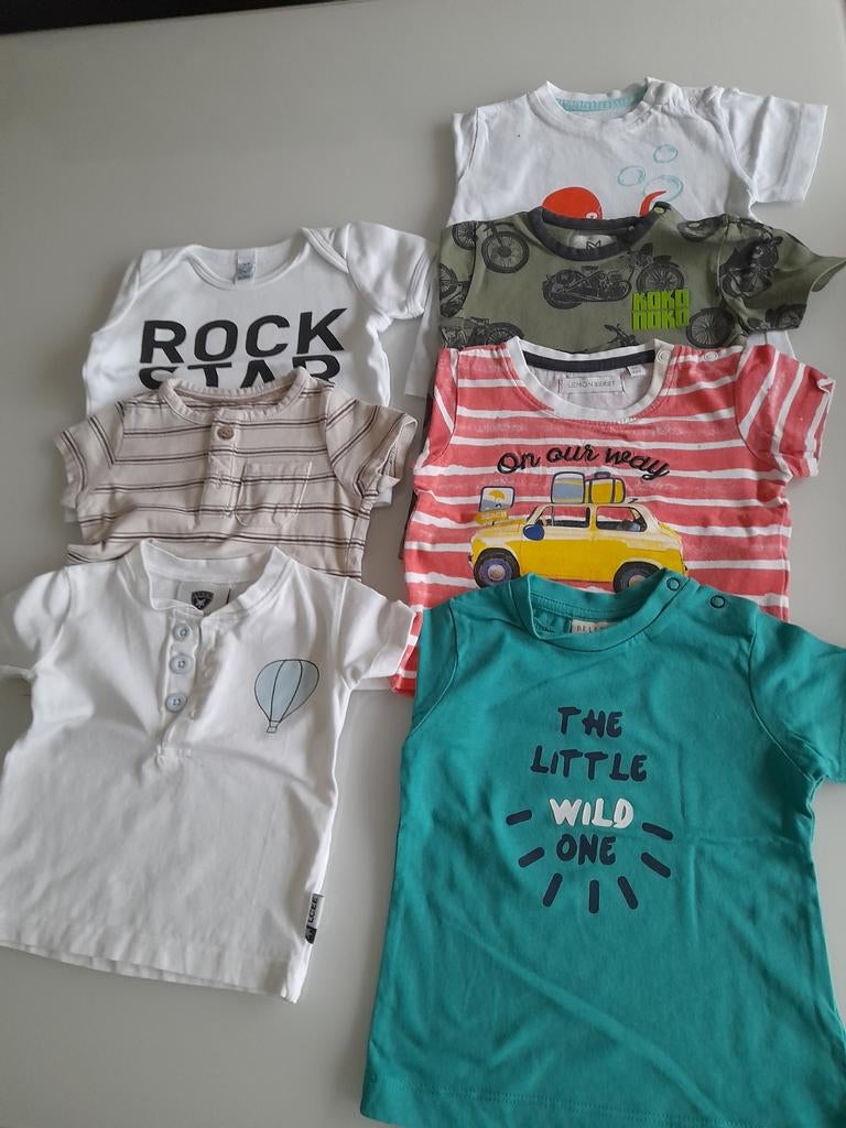 7 t'shirts maatje 68  ( jongen), Kinderen en Baby's, Ophalen, Gebruikt