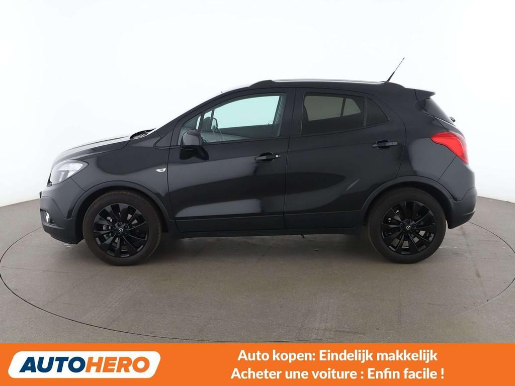 Opel Mokka 1.4 Turbo Color Edition ecoFlex (bj 2016), Auto's, Voorwielaandrijving, Gebruikt, Zwart, Leder