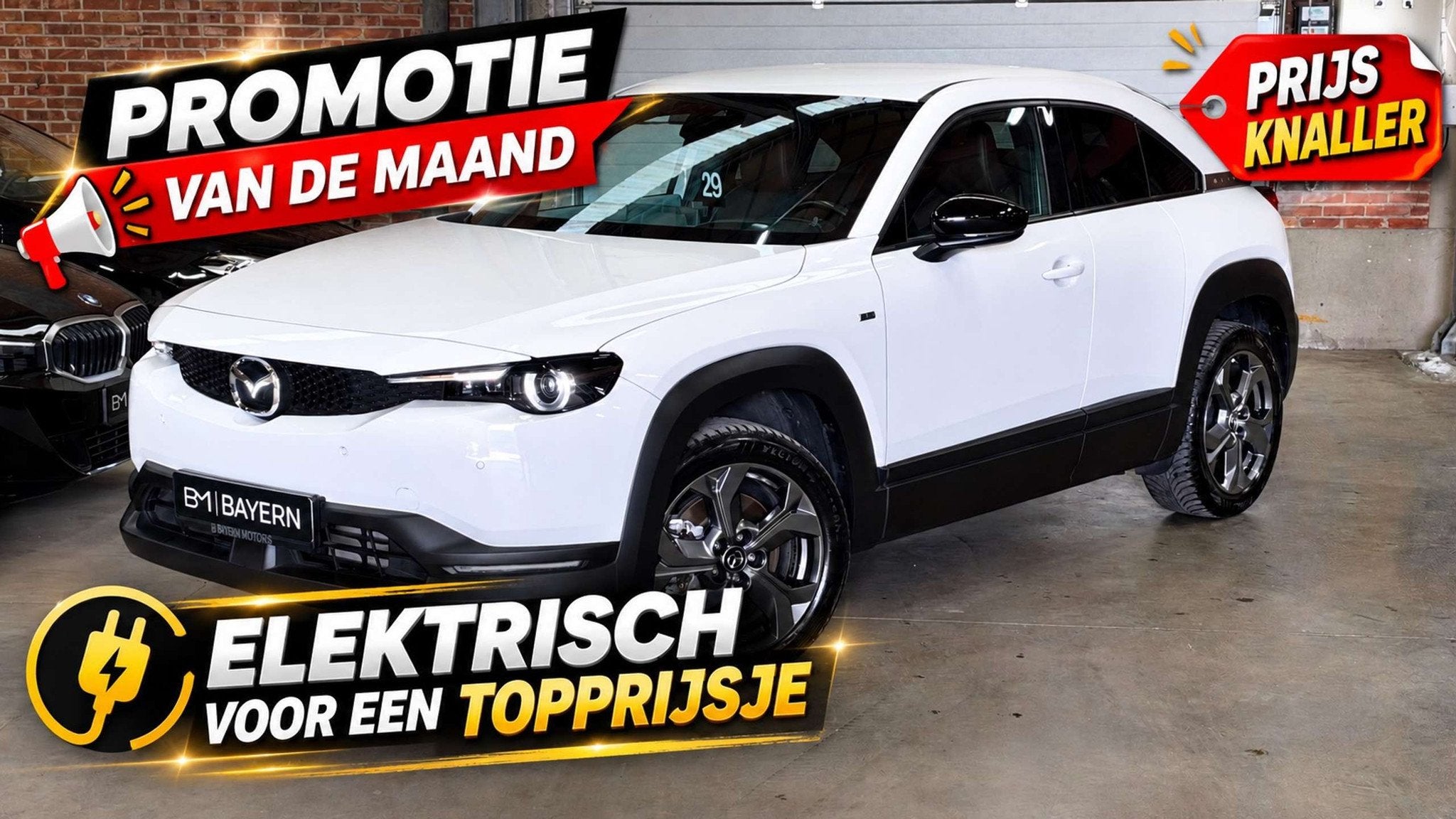 Mazda | SOH 95% | 30.000km | 2023 | Automaat | Garantie, Auto's, Automaat, Gebruikt, Wit, 5 deurs