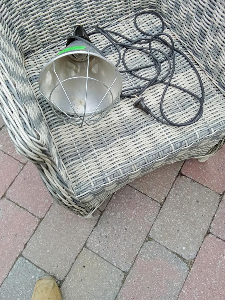 Te koop warmte lamp en drink emmer, Dieren en Toebehoren, Ophalen