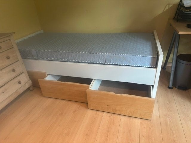 Eenpersoonsbed van IKEA, Ophalen, Gebruikt, 90 cm, Eenpersoons