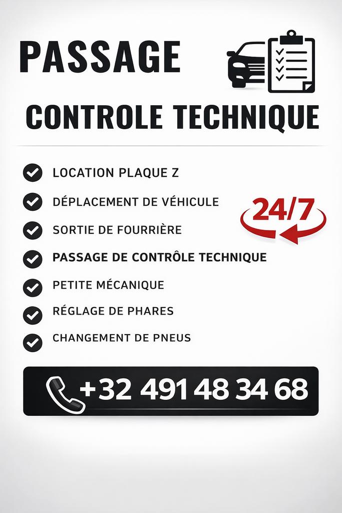 Plaque Z / contrôle technique /sortie de fourriére, Enlèvement, Comme neuf