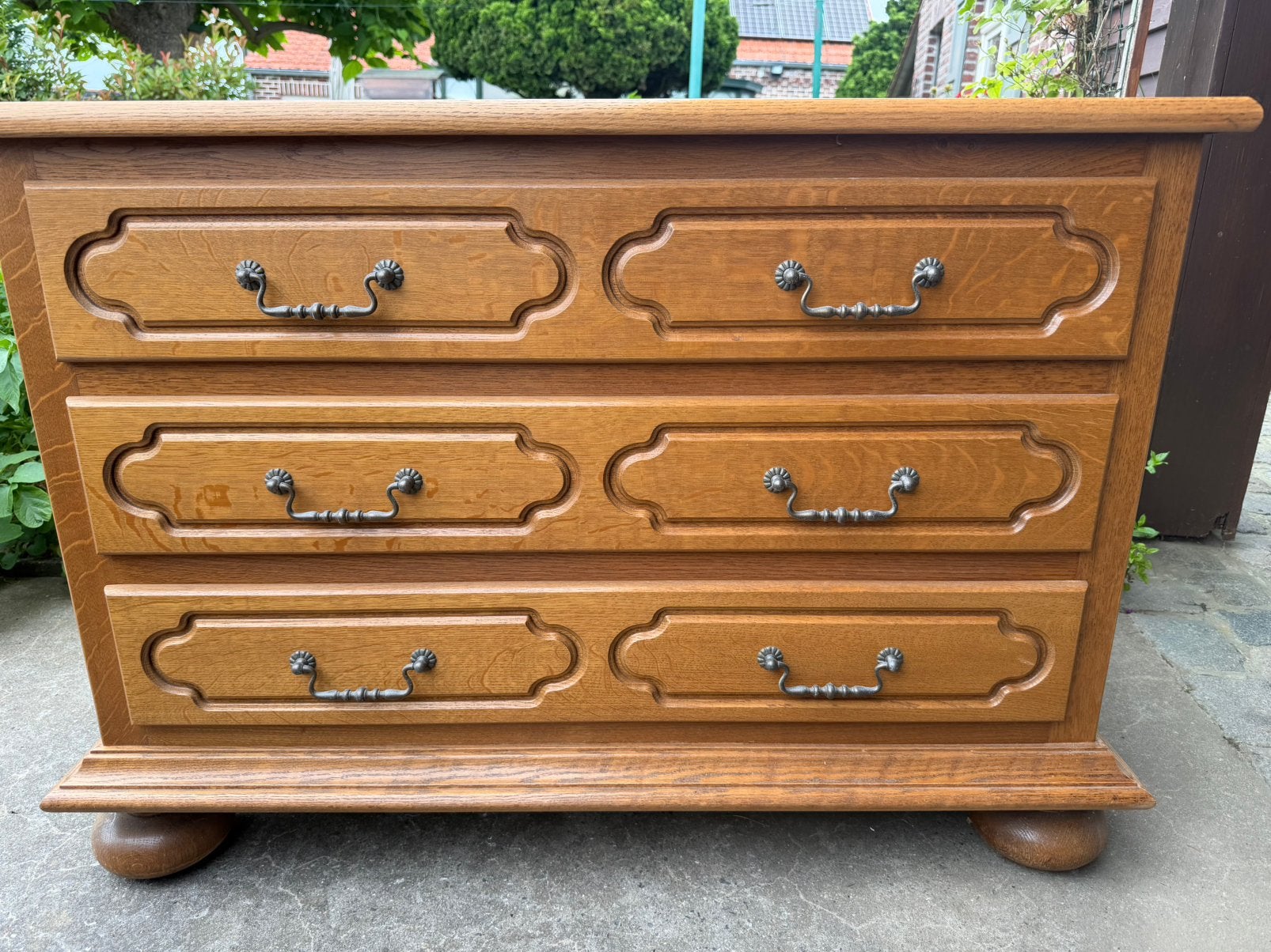 Commode à 3 tiroirs en chêne complet, Maison & Meubles, Enlèvement, Comme neuf
