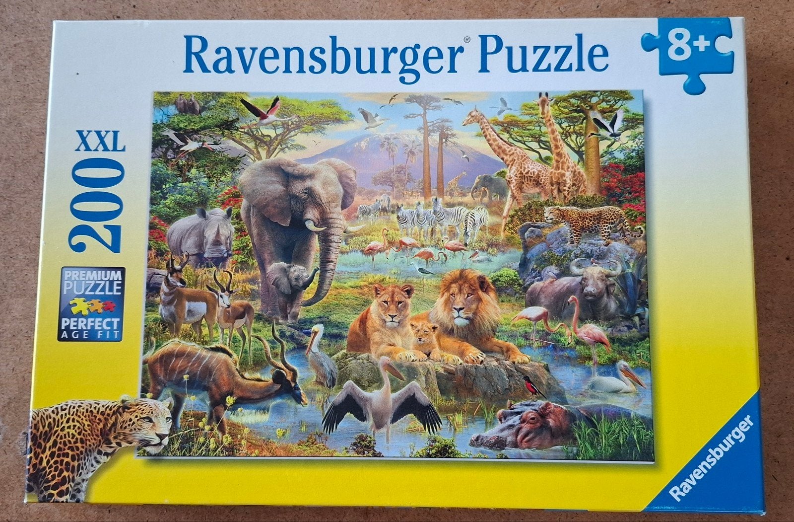 Puzzle Ravensburger Animaux dans la savane 200 pièces XXL, Enlèvement ou Envoi, Moins de 500 pièces, Comme neuf, Puzzle