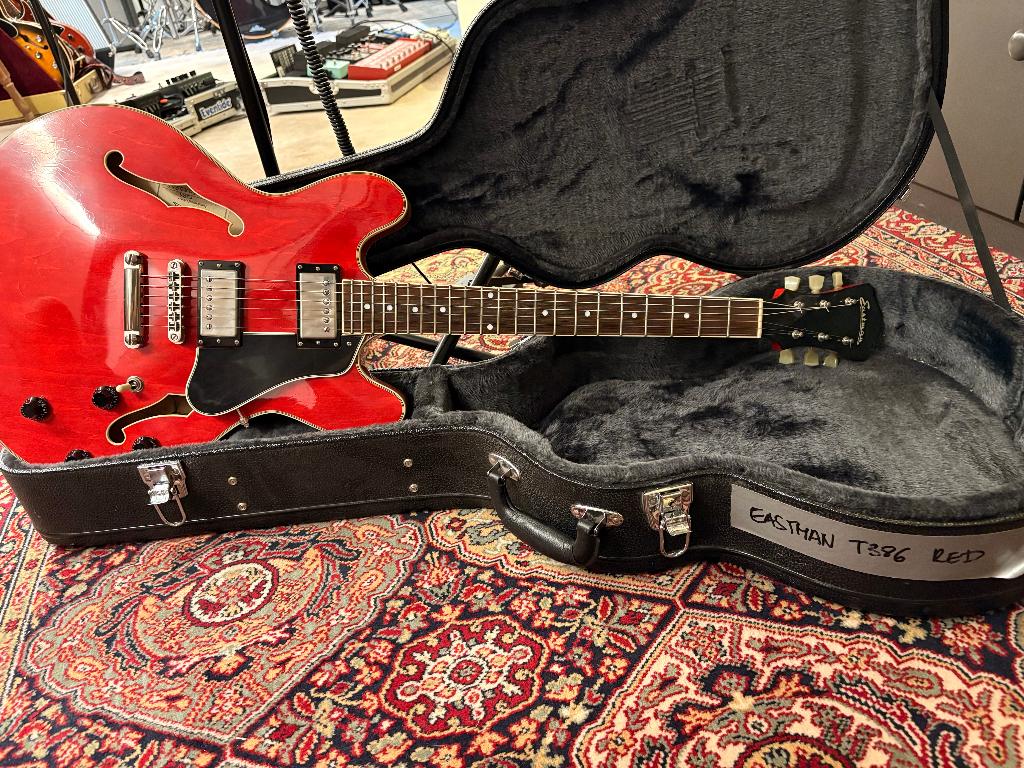 Eastman T386 met Gibson 57 Classic pickups en case, Ophalen, Gebruikt, Semi-solid body, Overige merken