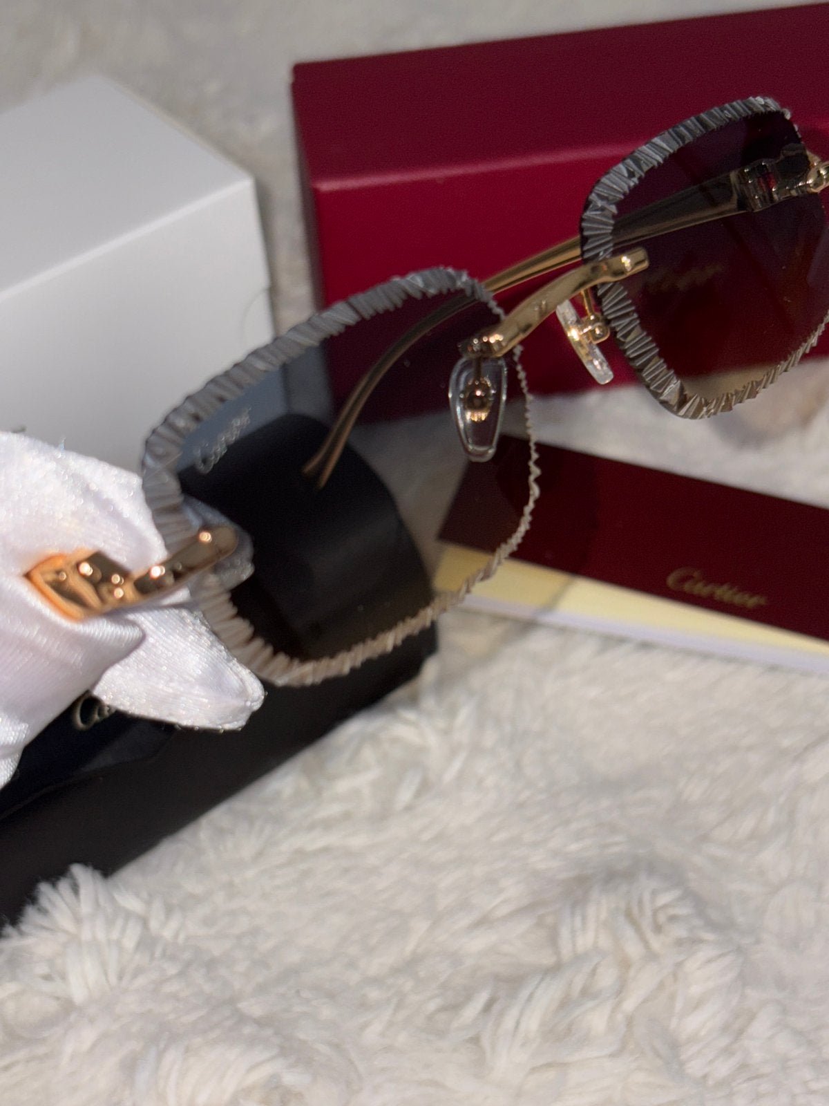 Lunette de soleil Cartier panthère, Bijoux, Sacs & Beauté, Enlèvement ou Envoi, Comme neuf, Lunettes