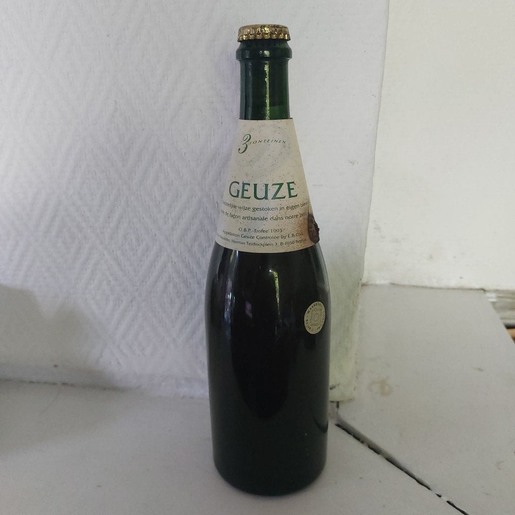 Bouteille de bière GEUZE 3 Fonteinen 1995 (pleine 75cl), Enlèvement ou Envoi, Bouteille(s)