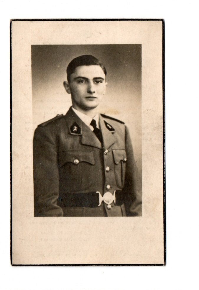 Dp oorlogslachtoffer Mechelen + Kamp van Ganacker 1945, Verzamelen, Ophalen of Verzenden, Overige soorten, Foto of Poster
