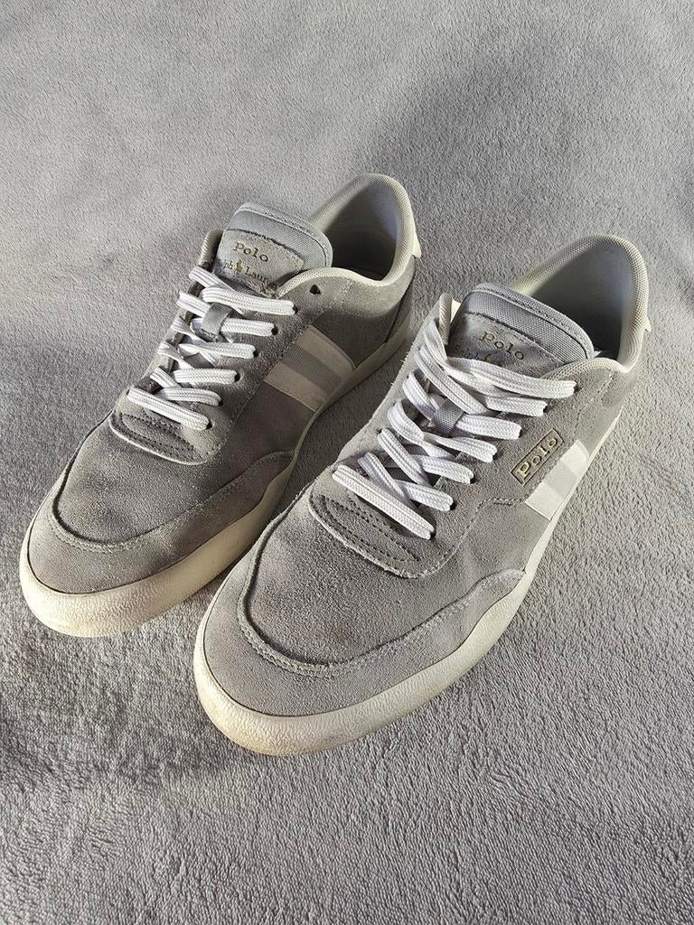 Polo Ralph Lauren sneakers grijs suede – maat 44 – gedragen, Ophalen, Sneakers
