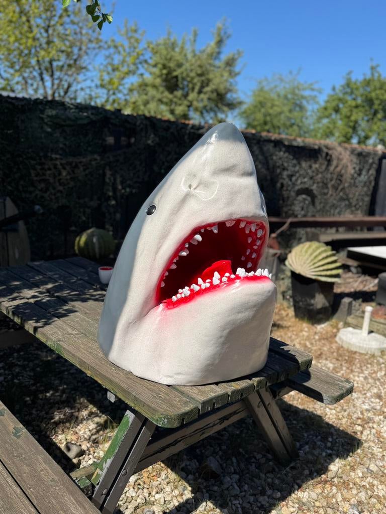 Grande statue de Jaws Shark en forme de tête de requin, Enlèvement, Utilisé, Animal