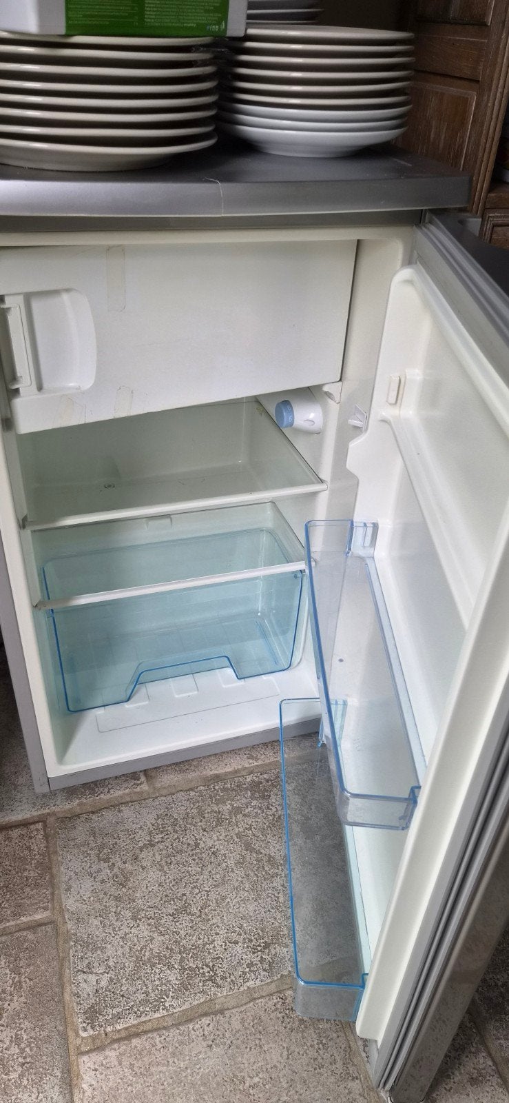 petit frigo Bluesky Gris métal, Enlèvement, Utilisé, Avec compartiment congélateur