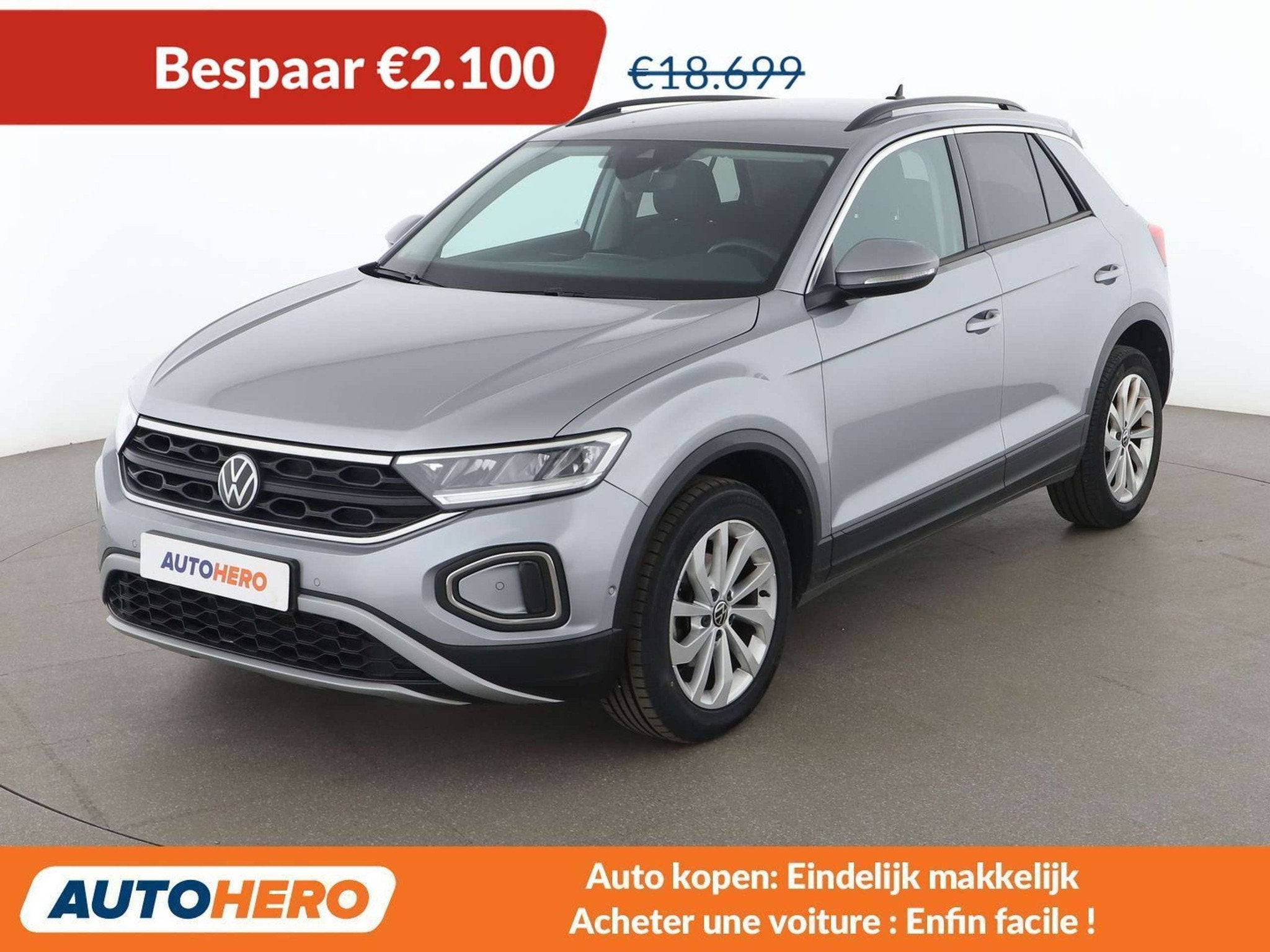 Volkswagen T-Roc 1.0 TSI Life (année de construction 2022), Argent ou Gris, Achat, Euro 6, Boîte manuelle