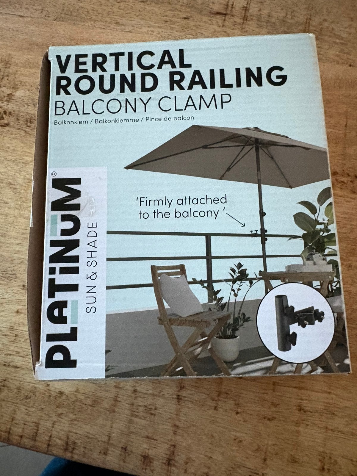 Balkon bevestiging parasol, Tuin en Terras, Ophalen of Verzenden, Zo goed als nieuw, Stokparasol, Verstelbaar