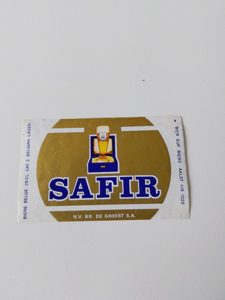 Étiquette de bière Safir De Gheest Alost 2, Collections, Enlèvement ou Envoi, Utilisé