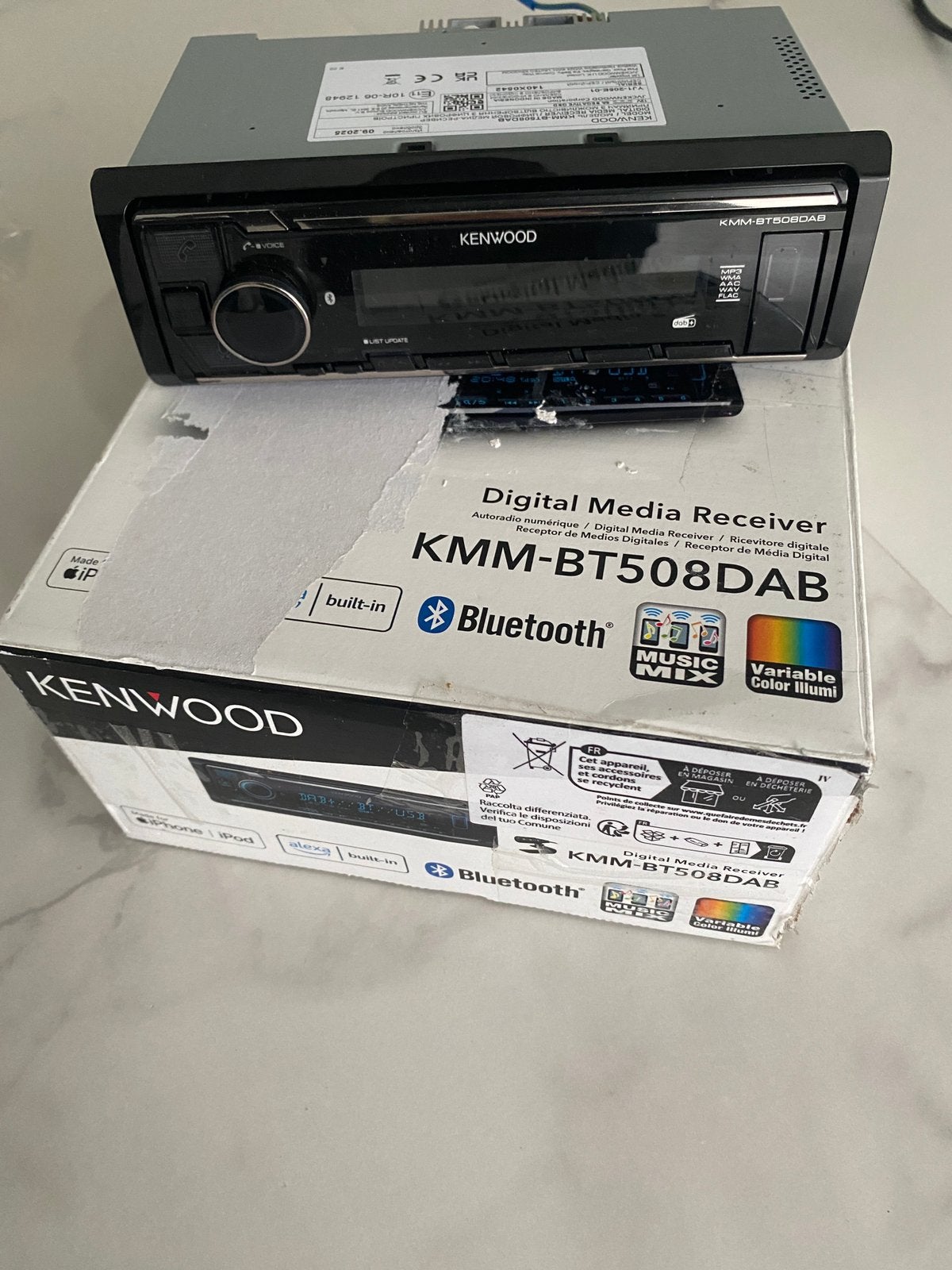 Autoradio KENWOOD BT508DAB, Ophalen of Verzenden, Nieuw