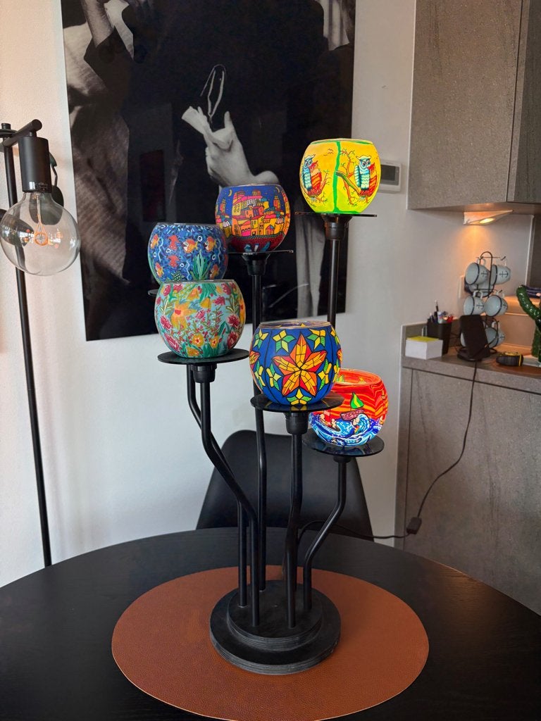 Staanlamp, Enlèvement, Comme neuf, Verre, Moins de 100 cm
