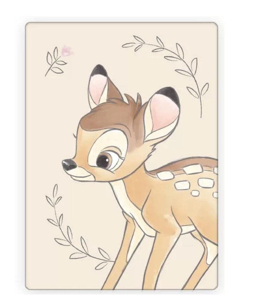 Bambi Fleece Deken - Disney Fleecedeken / Plaid, Wasbaar, 140 cm, Nieuw, Ophalen of Verzenden