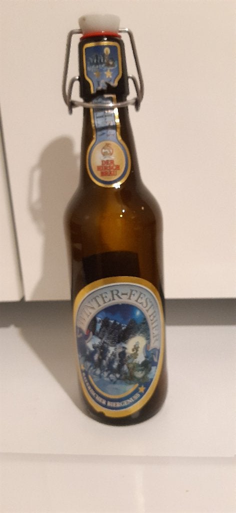 BIERfles - Winter-festbier , Bayerischer biergenuss  0,5L, Verzamelen, Ophalen of Verzenden, Zo goed als nieuw, Flesje(s), Overige merken