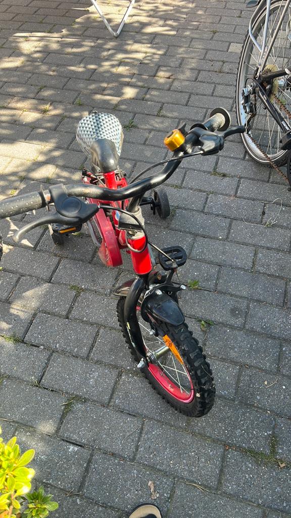Cars kinder fiets, Ophalen, Zijwieltjes, Gebruikt, Velgrem