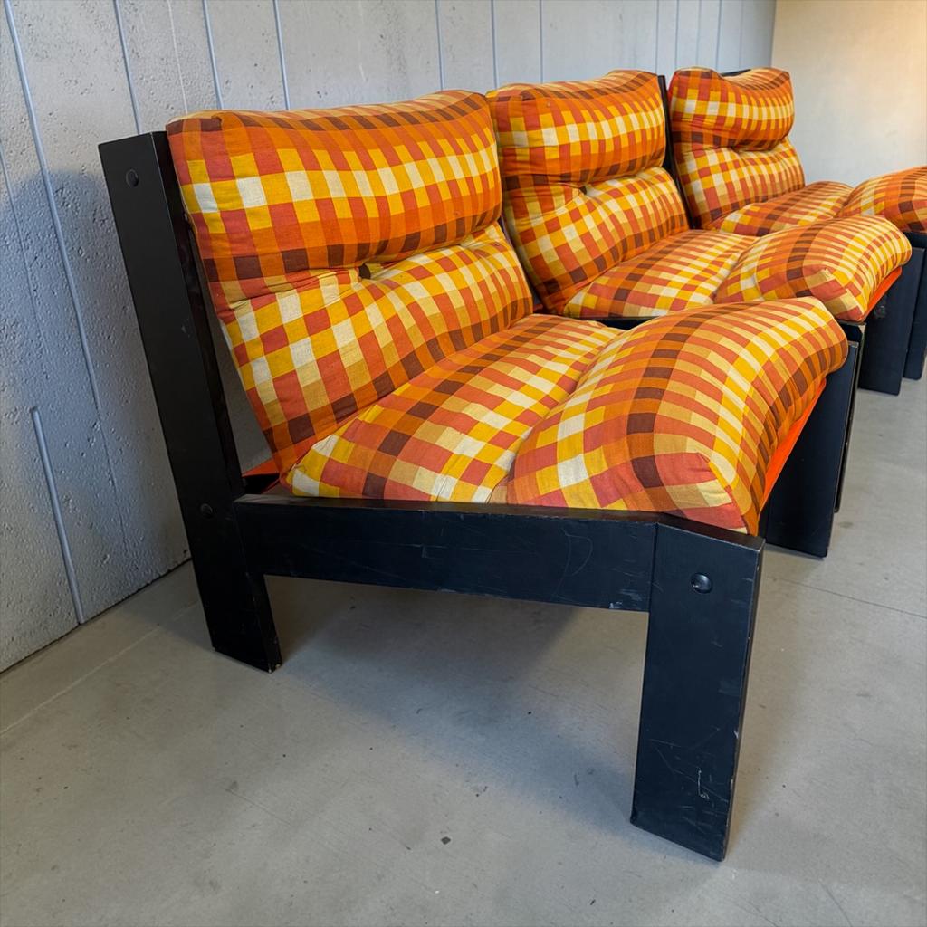 oranje eenzit 65 x 76 x 64 h , 43 cm zith  g, Antiek en Kunst, Ophalen