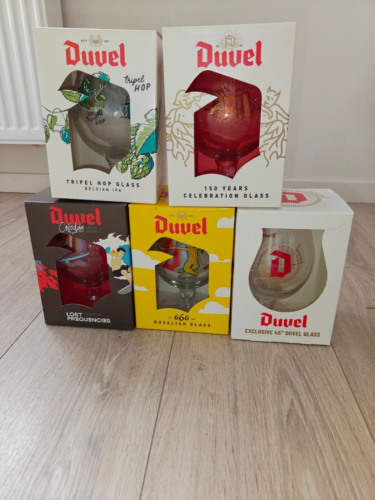 5 verres duvel, Animaux & Accessoires, Reptiles & Amphibiens | Accessoires, Enlèvement ou Envoi