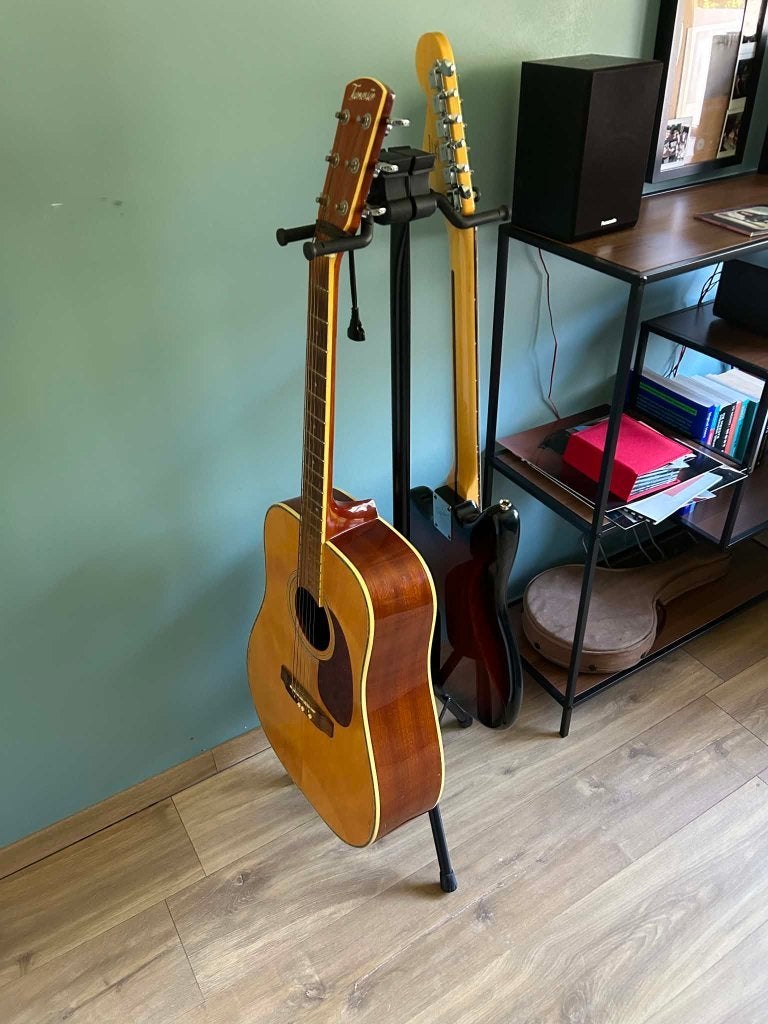 Statief voor 2 gitaren op te hangen, Musique & Instruments, Enlèvement, Utilisé, Guitare électrique
