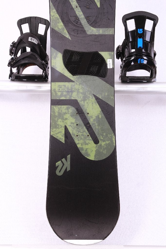 130 cm snowboard K2 EST. 87, black/green, p-tex topsheet, Sport en Fitness, Verzenden, Gebruikt, Board