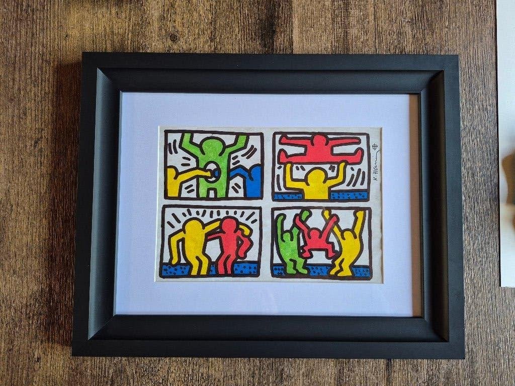 Originele Keith Haring Met Estate Certificaat Julia Gruen, Gesigneerd, Ophalen of Verzenden