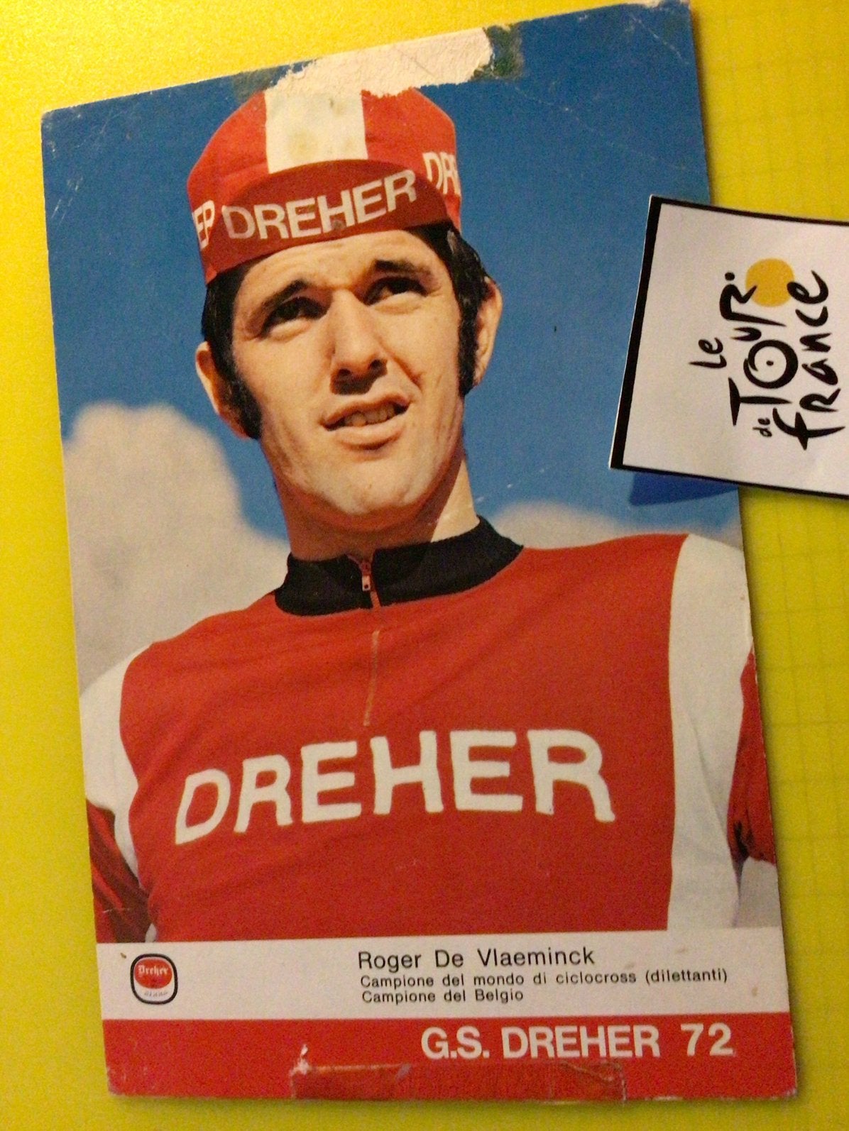 wielerkaart team dreher roger de vlaeminck, Verzenden, Gebruikt