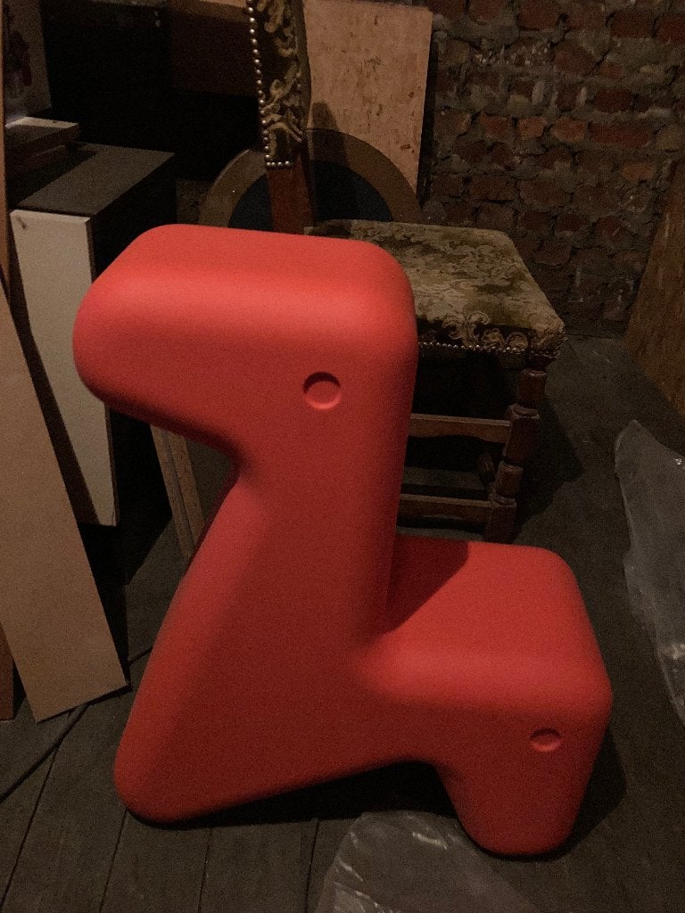 Kinderstoeltje Doraff van Alessi - rood - nieuwstaat, Antiek en Kunst, Ophalen