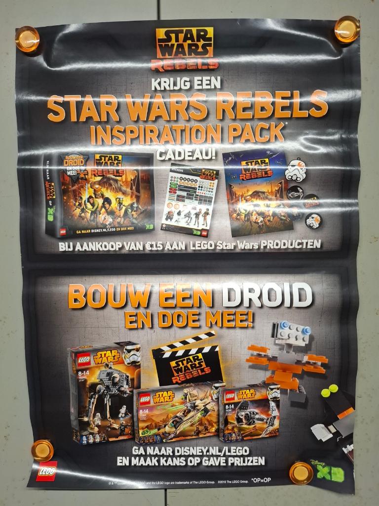 Lego poster STAR Wars 580 x 420, Ophalen of Verzenden, Zo goed als nieuw, Overige typen