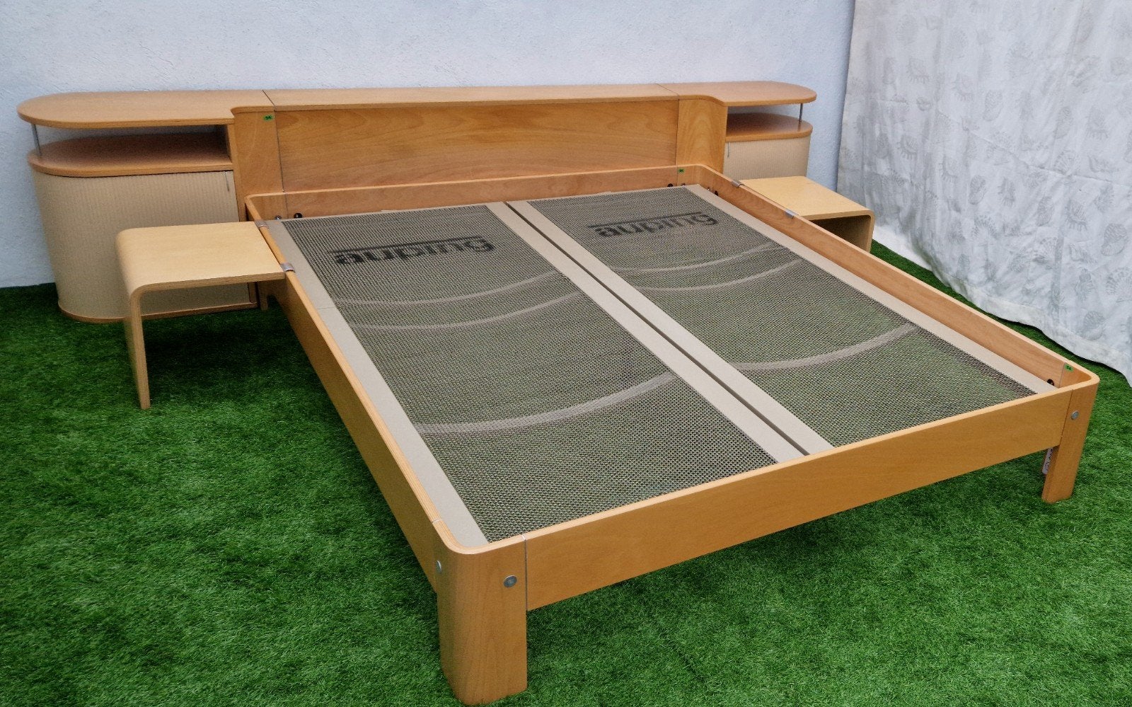 Auping Auronde Bed 180x200cm met Achterwand en Nachtkastjes, Enlèvement ou Envoi, Auping