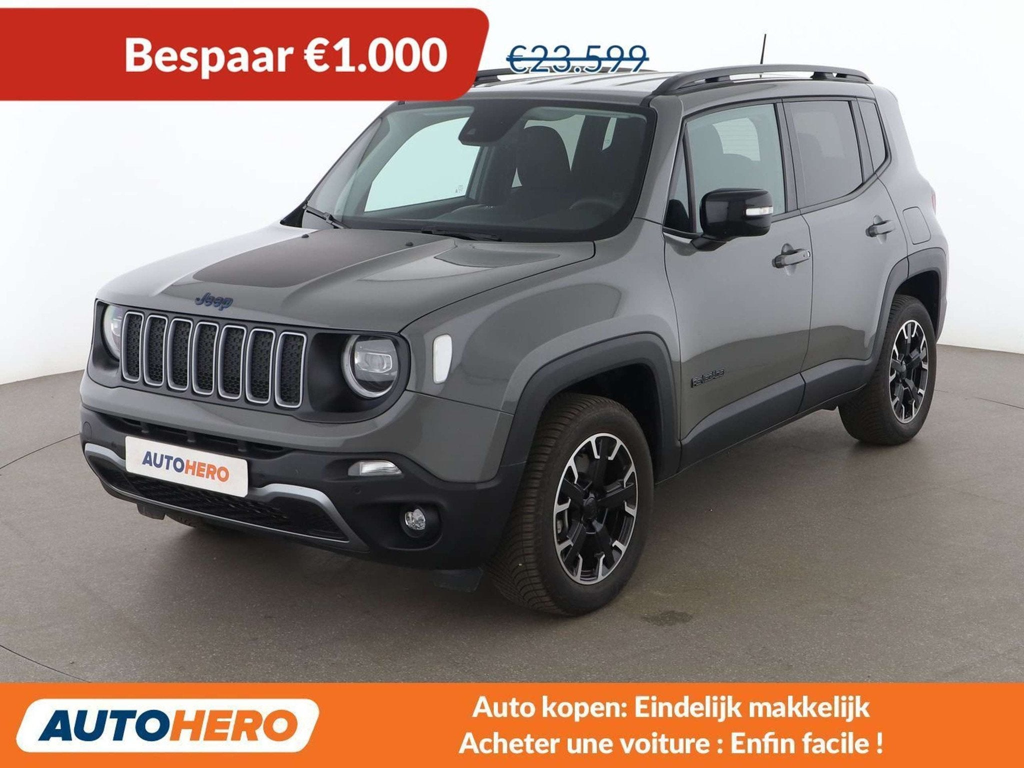 Jeep Renegade 1.3 T4 4xe Plug-in Hybrid Limited, Autos, Achat, Euro 6, Détection des panneaux routiers, https://public.car-pass.be/vhr/98ba348d-7349-46e6-805b-9cf8d99132c3