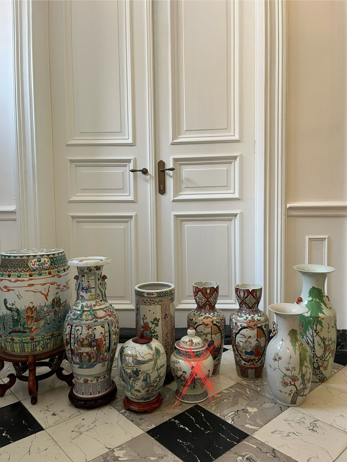 Groot lot antiek chinees porselein, Ophalen of Verzenden