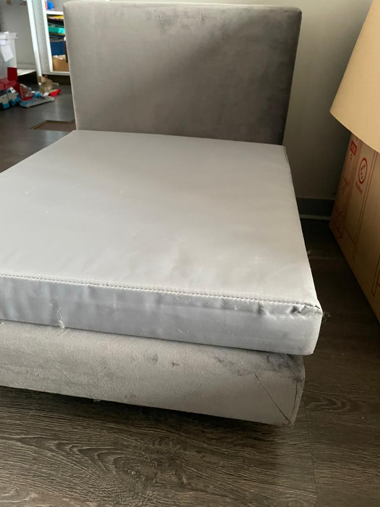 Honden bed/boxspring 70x80cm velvet grey, Ophalen, Zo goed als nieuw