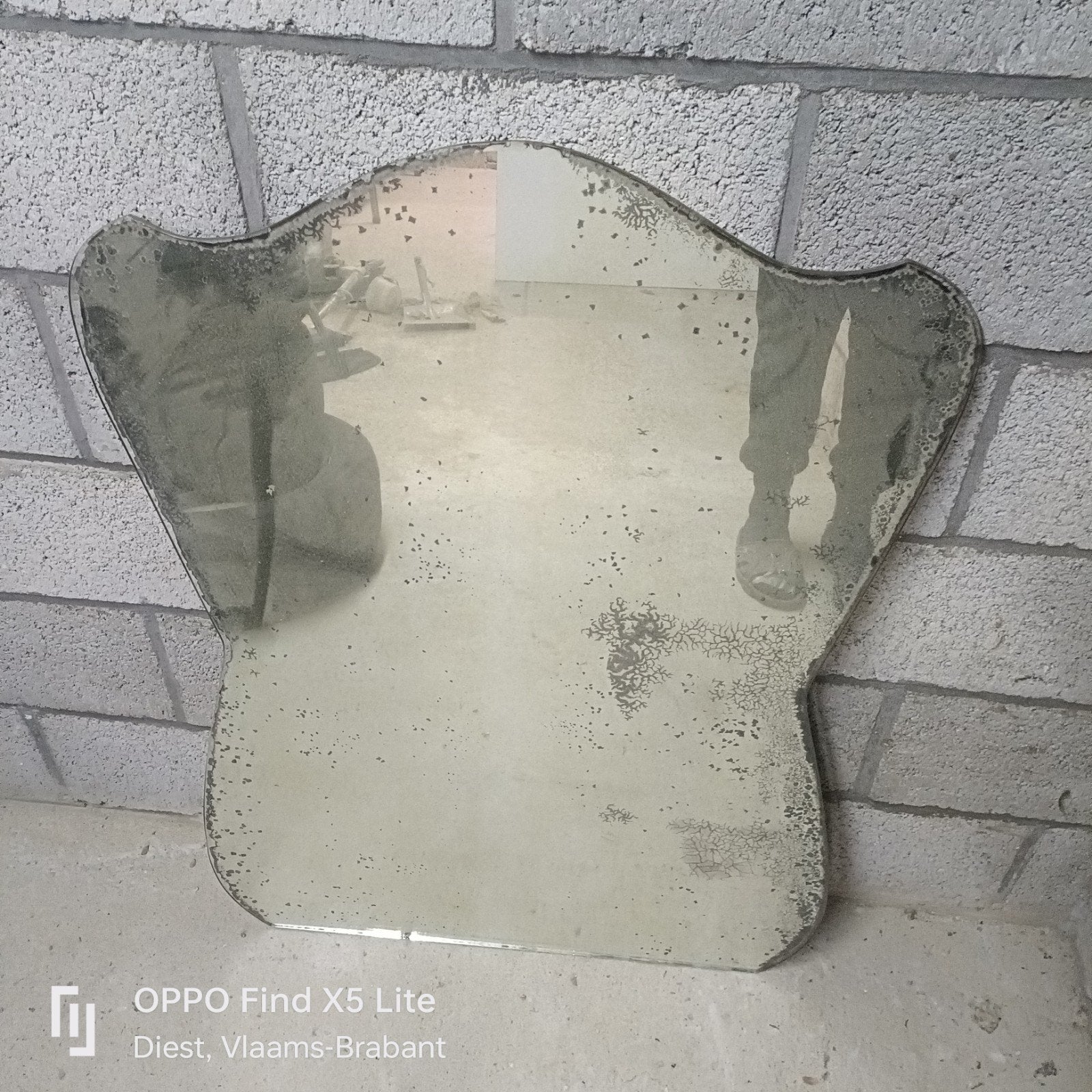 vieux miroir, Maison & Meubles, Enlèvement, Utilisé, Autres formes