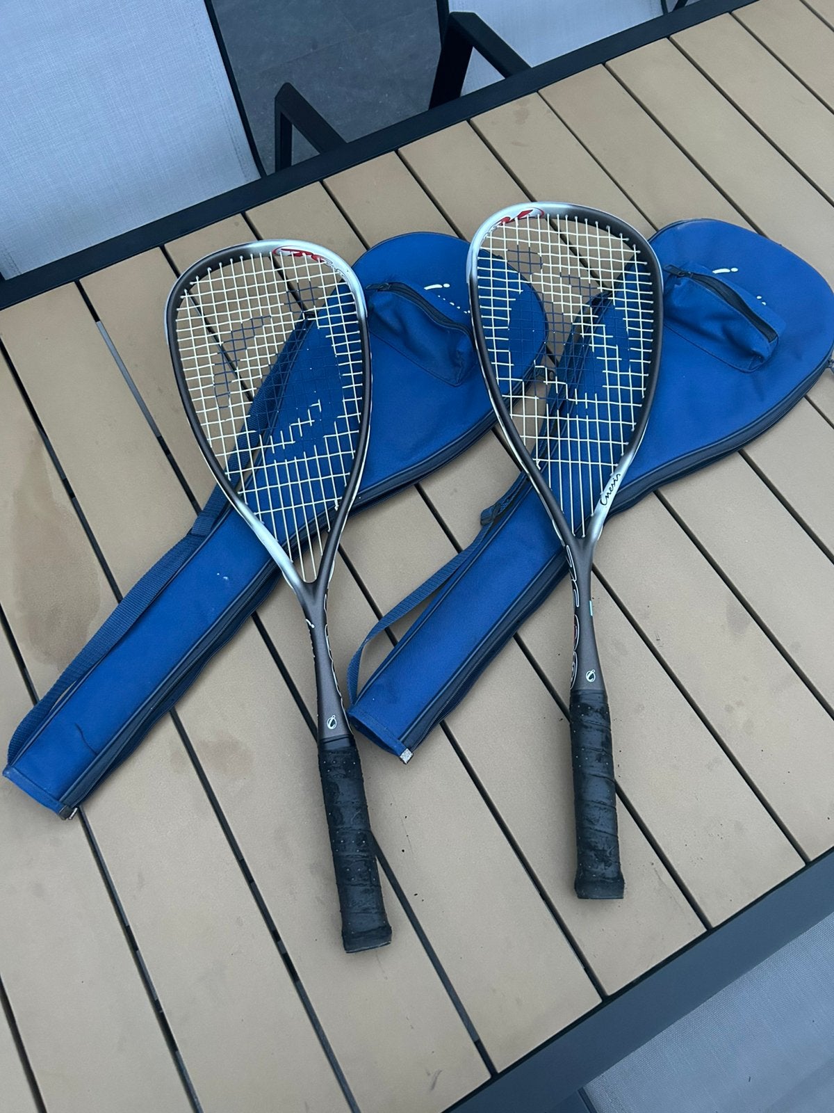 Squash rackets, Sport en Fitness, Ophalen, Gebruikt, Racket(s)
